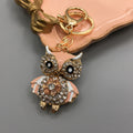 Owl Keychain Enamel Artware Cartoon Cute