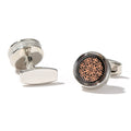 Fashion Pattern Round Silver Cufflinks Cufflinks