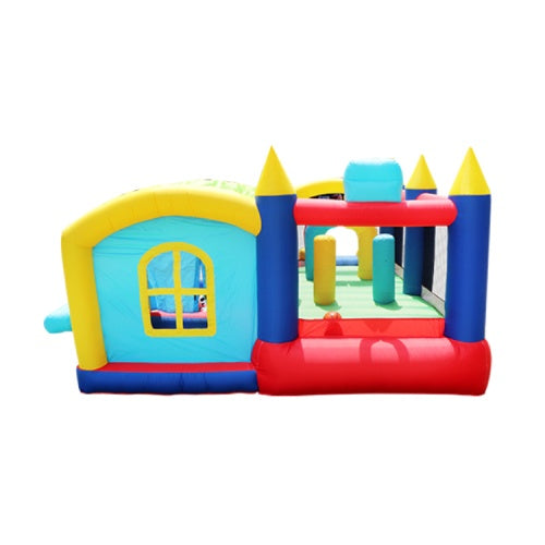 7-in-1 Inflatable Bounce House, Bouncy House With Ball Pit For Kids Indoor And Outdoor Party Family Fun, Obstacles, Toddler Jump Bounce Castle With Ball Pit For Birthday Party Gifts