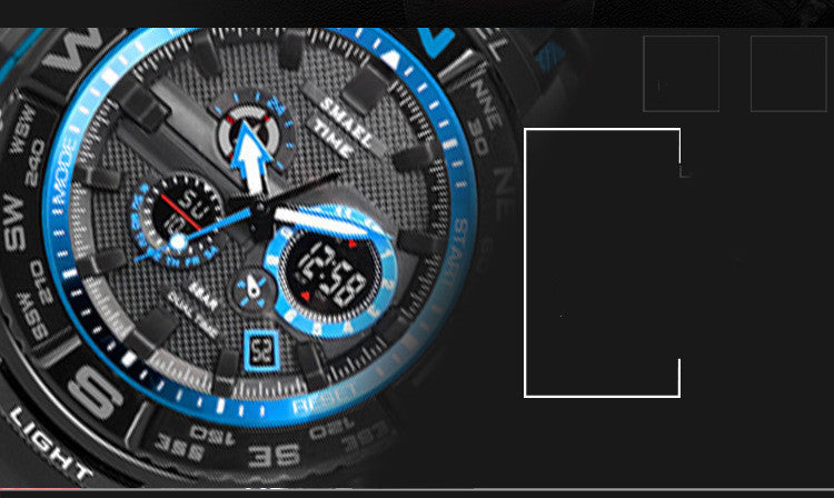 Waterproof And Shockproof Dual Display Luminous Watch