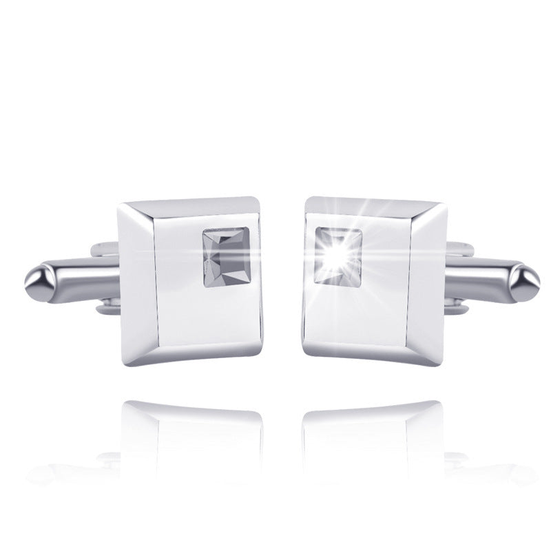 Alloy Spot Drill Fashion Men's Square Cufflinks