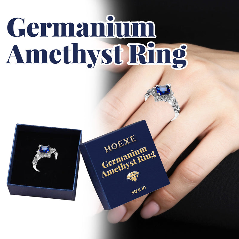 Hoexe Germanium Amethyst Ring, Ring Simple Everything Fashion Pieces Fashion Clothing With Couple Ring