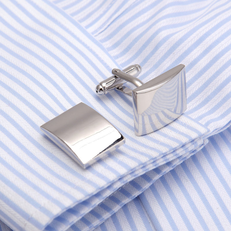 High Quality Plain Glossy Cufflinks French Western-style Clothes