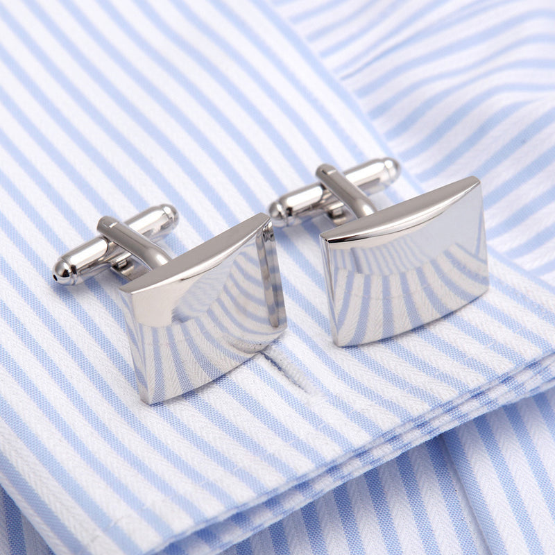 High Quality Plain Glossy Cufflinks French Western-style Clothes