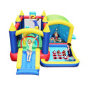 7-in-1 Inflatable Bounce House, Bouncy House With Ball Pit For Kids Indoor And Outdoor Party Family Fun, Obstacles, Toddler Jump Bounce Castle With Ball Pit For Birthday Party Gifts