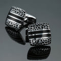 Men's Enamel Craft Vintage Pattern Series Cube Cufflinks