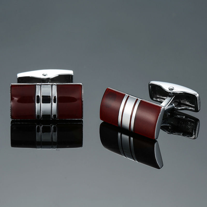 Men's Enamel Craft Vintage Pattern Series Cube Cufflinks