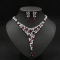 Colorful Zircon Necklace Set Wedding Dress Wedding Earring Accessories