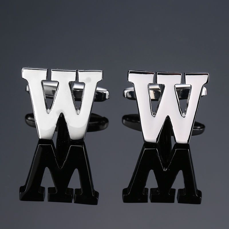 Men's French English Letter Cufflinks