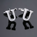 Men's French English Letter Cufflinks