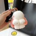 Mink Plush Cute Net Red Rabbit Pendant Keychain