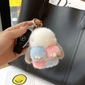 Mink Plush Cute Net Red Rabbit Pendant Keychain