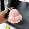 Mink Plush Cute Net Red Rabbit Pendant Keychain