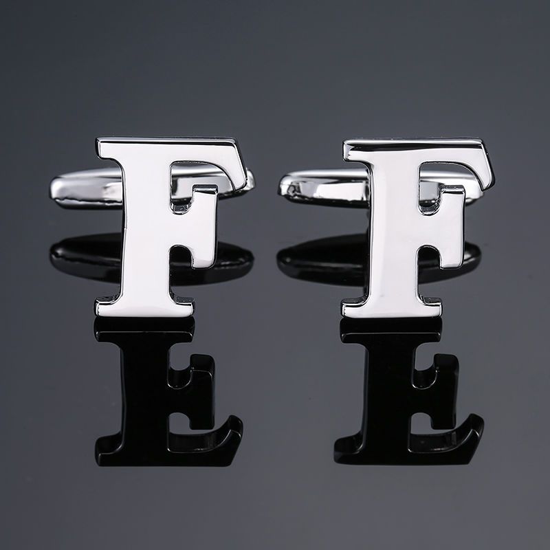 Men's French English Letter Cufflinks