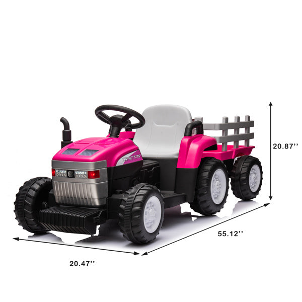 12V7AH Battery Powered Toy Tractor With Trailer