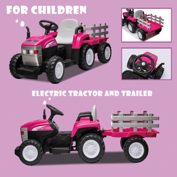 12V7AH Battery Powered Toy Tractor With Trailer