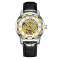 Steel Strip Hollow Gold Manual Mechanical Watch