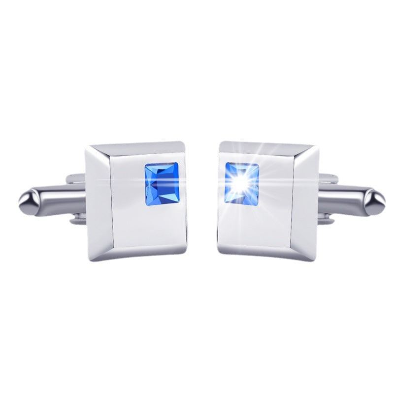 Alloy Spot Drill Fashion Men's Square Cufflinks