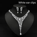 Colorful Zircon Necklace Set Wedding Dress Wedding Earring Accessories